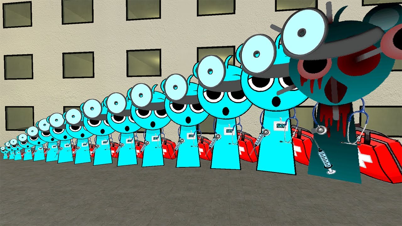 All the Sizes of Sprunki Sky Med want me to help them