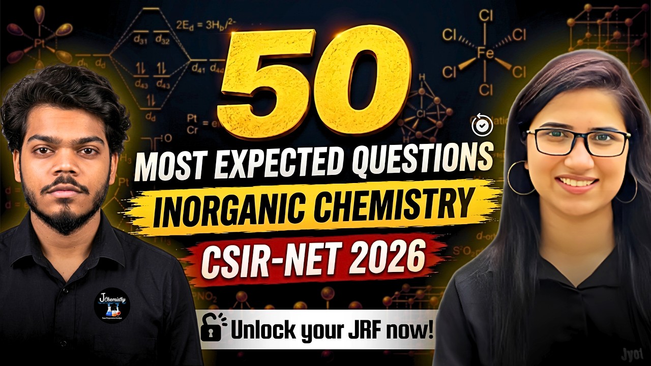 Most Expected Questions CSIR NET Chemical Science | Inorganic Chemistry Important Questions|NET 2026