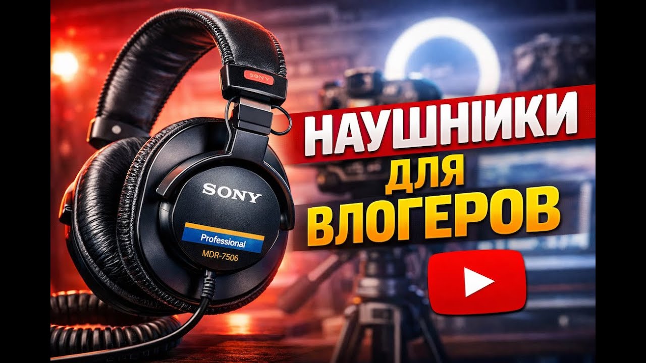Наушники для влогеров, подкастеров, стримеров и музыкальных продюсеров: Sony MDR 7506