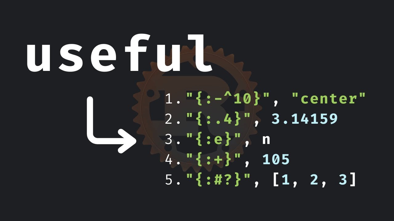 5 полезных приемов форматирования строк в Rust