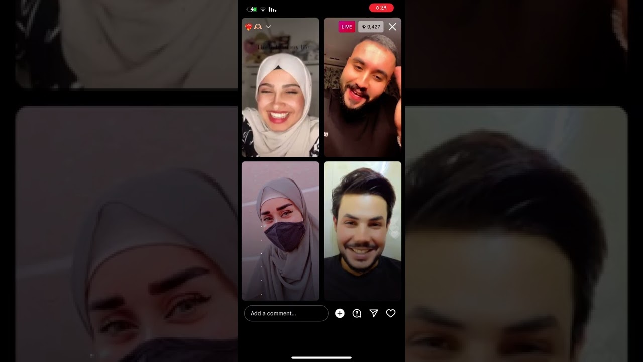 بث هاجر احمد وحسام المحبوب رجعو زعلو يفوتكم ضحك 😂💔