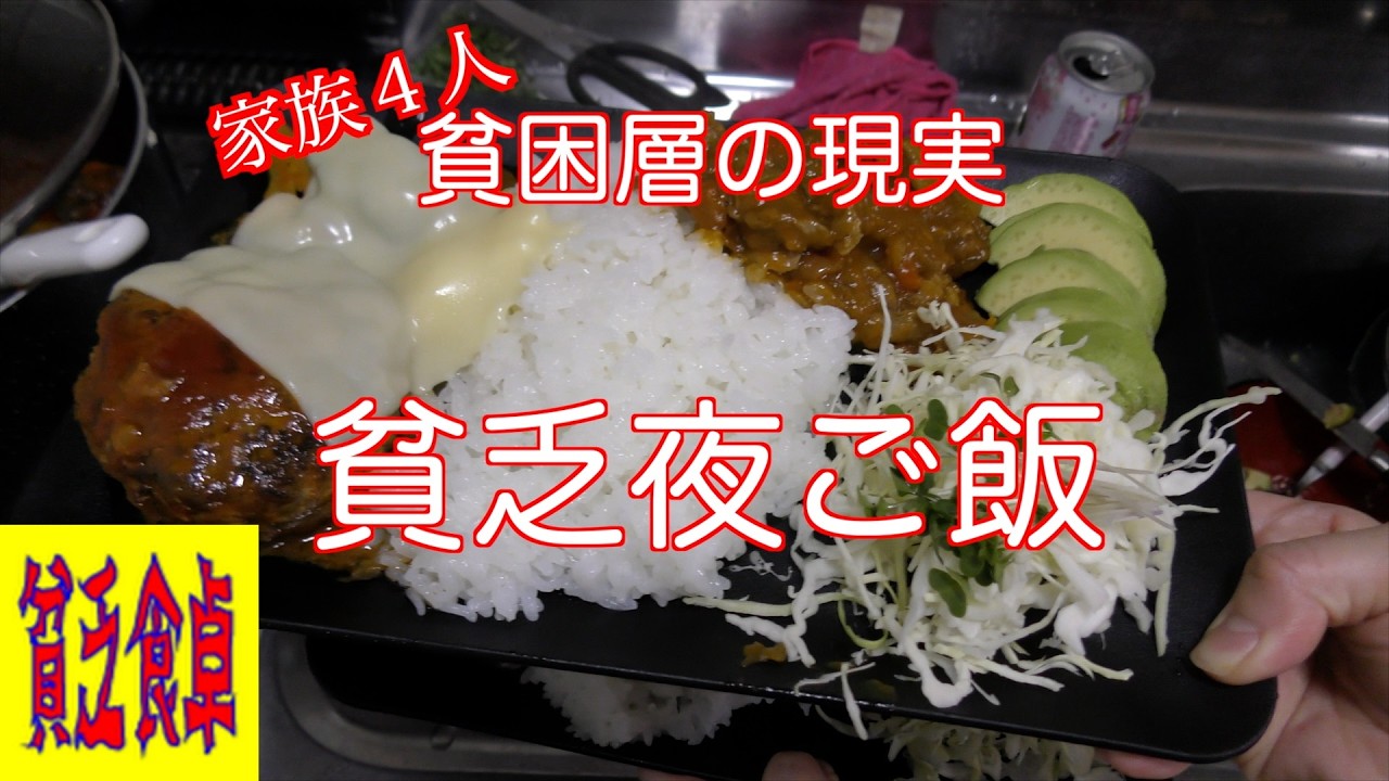 【貧困家族】限界節約…やけくそ煮込みハンバーグ【貧乏生活】