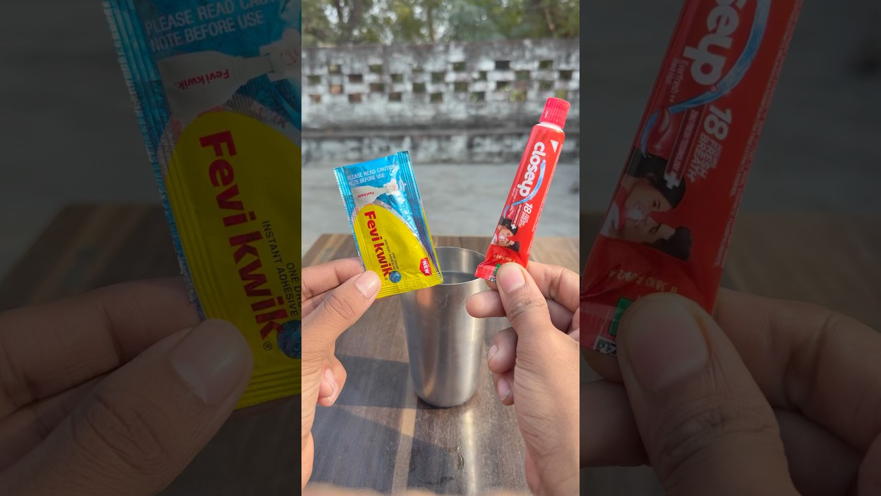 respect 😱🔥l Colgate and feviquick experiment #experiment #science #tiktok