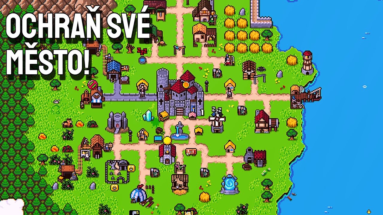 Blíží se horda nepřátel. Postav budovy a naverbuj vojáky abys vše ochránil - Super Fantasy Kingdom