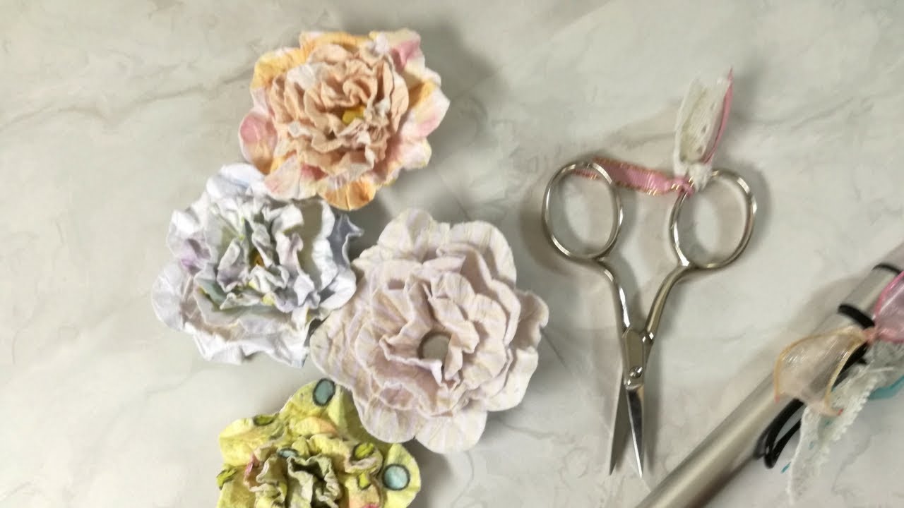 Como hacer Flores de papel  decorado Fácil y sencillo ✂ souvenir