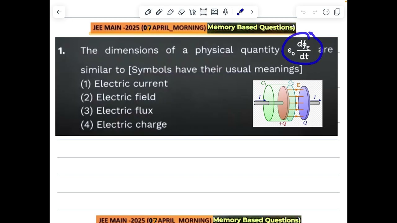 JEE Main (7April 2025) shift 1 Q1