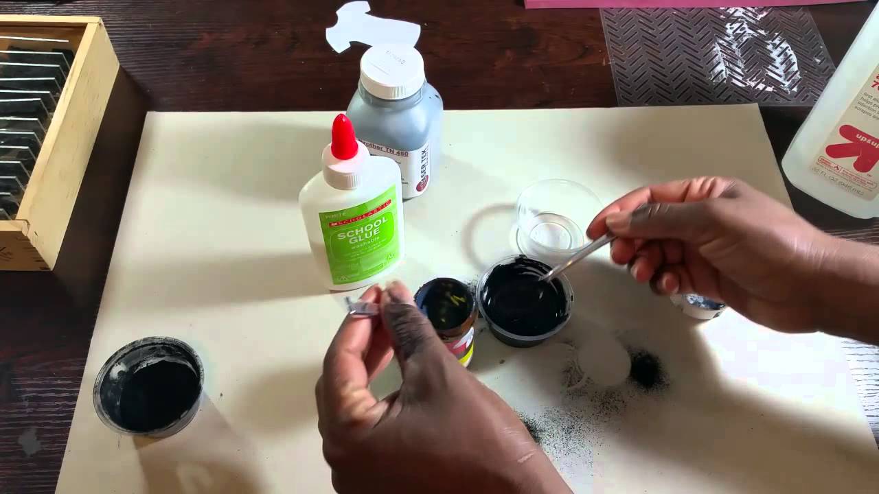 Anna Griffin Minc Machine and DIY Toner Paint for foiling