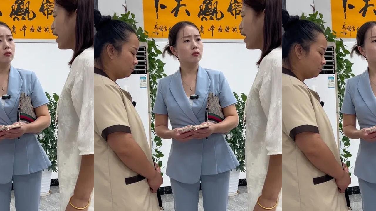 保洁大姐辛辛苦苦一个月的工资，没想到管理竟然发假钱？#正能量