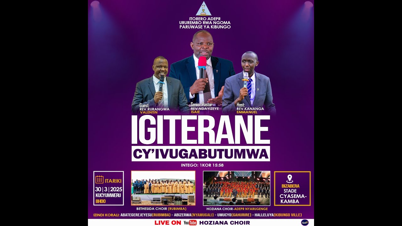 LIVE: BANA NA HOZIANA CHOIR MU IVUGABUTUMWA KURI ADEPR NGOMA