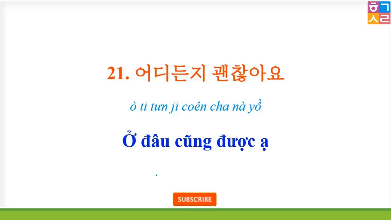 80 câu tiếng hàn giao tiếp cơ bản, dùng trong đời sống hằng ngày