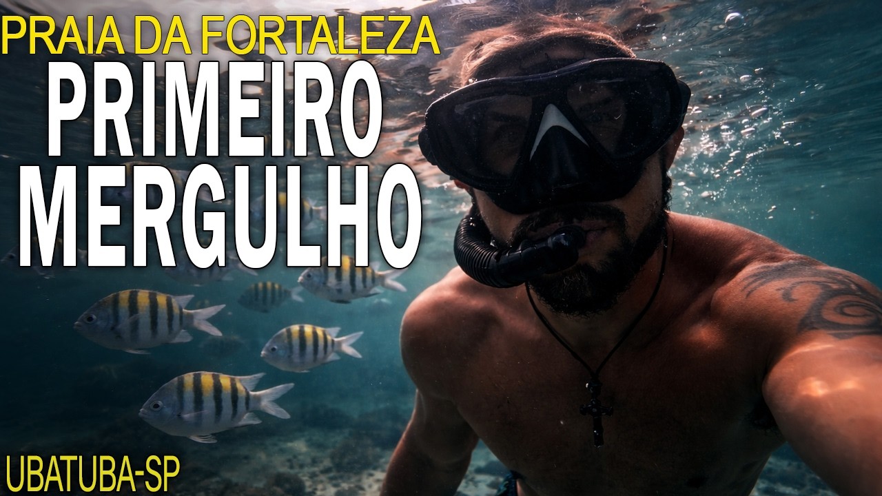Explorando a Piscina Natural da Praia da Fortaleza | Snorkel em Ubatuba🤿