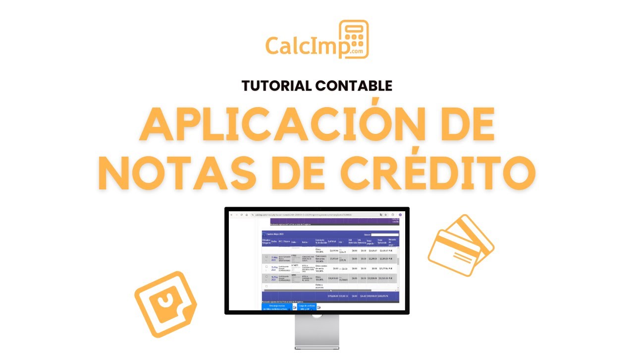 Aplicaci&oacute;n de Notas de Cr&eacute;dito | Tutorial -  CalcImp