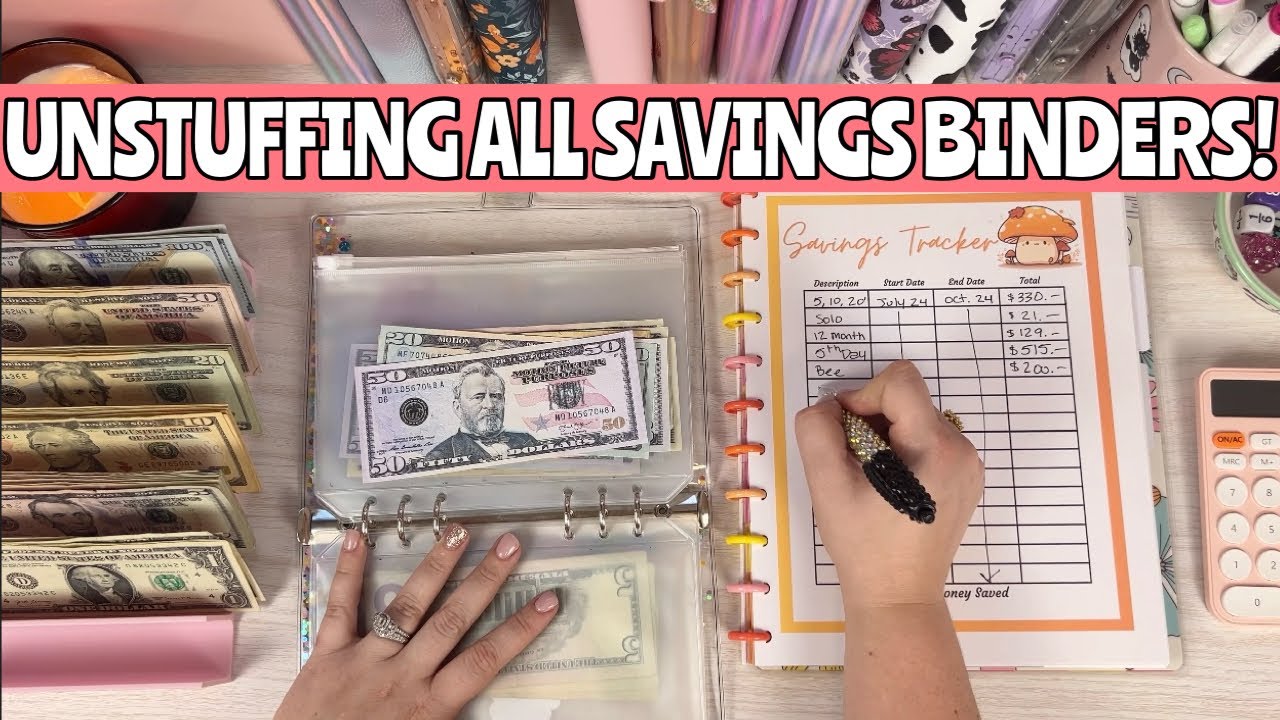 UNSTUFFING & REALLOCATING MONEY FROM ALL OF MY SAVINGS CHALLENGE BINDERS! | The Biggest Unstuffing!