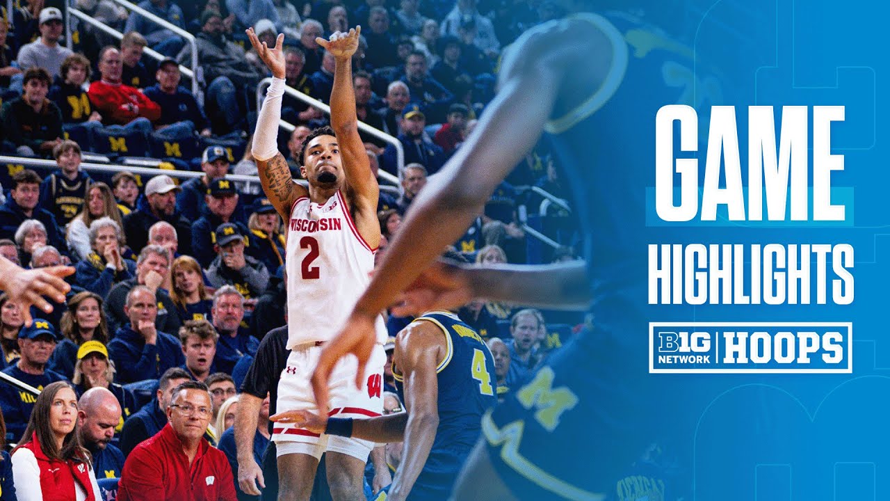 Wisconsin at Michigan | HIGHLIGHTS | Big Ten Men's Basketball | 01/10/2026