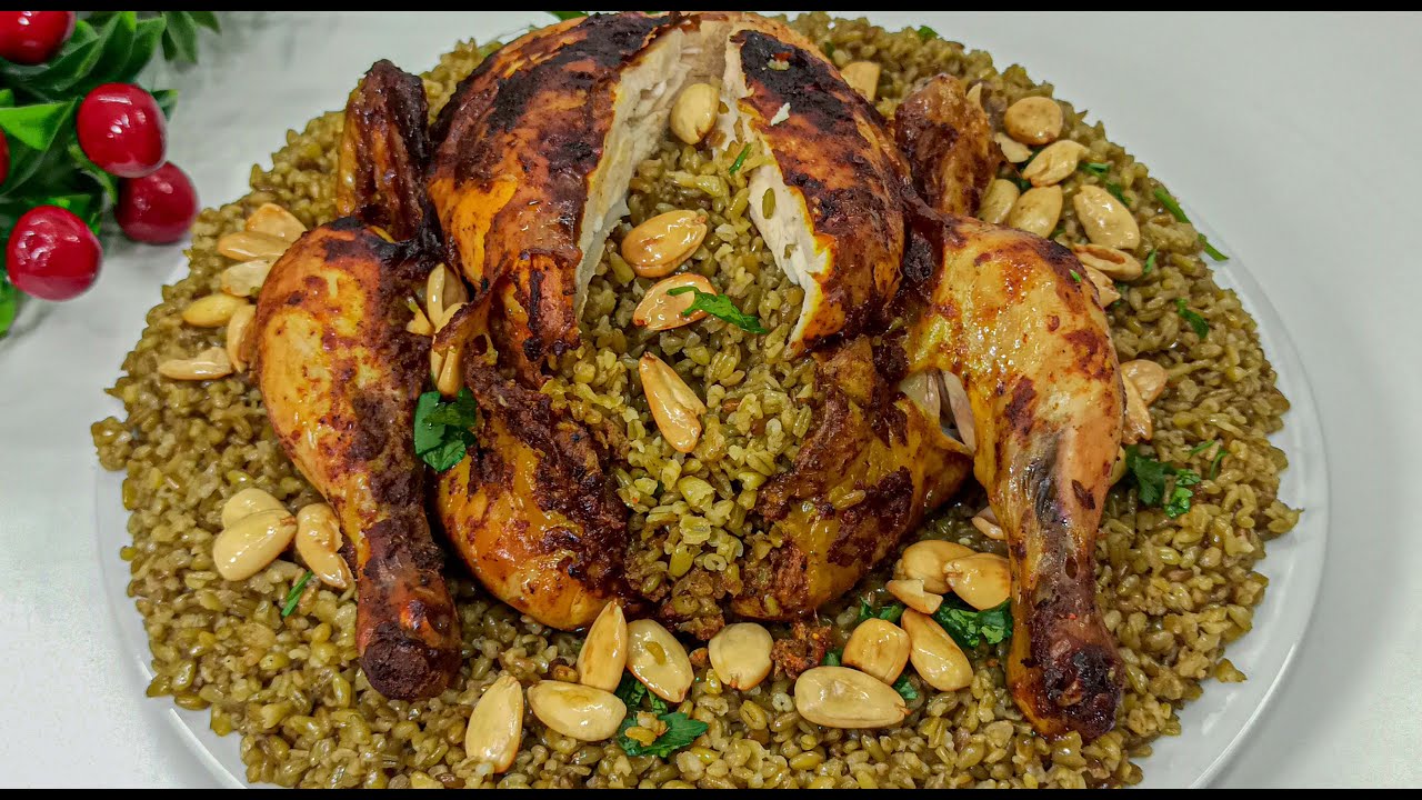 دجاج محشي بالفريكة بتتبيلة رائعة من اطيب الوصفات على سفرة رمضان