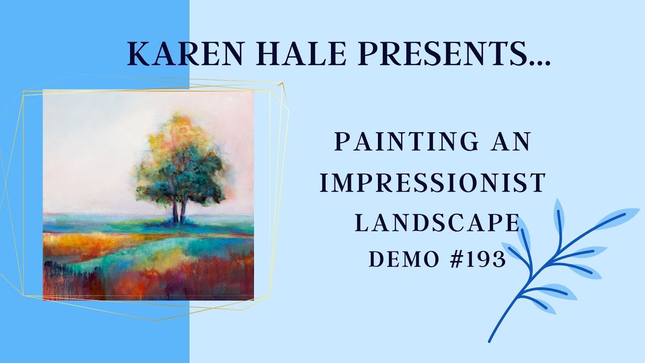 Painting a Colorful Modern Impressionist Landscape  - Demo #193