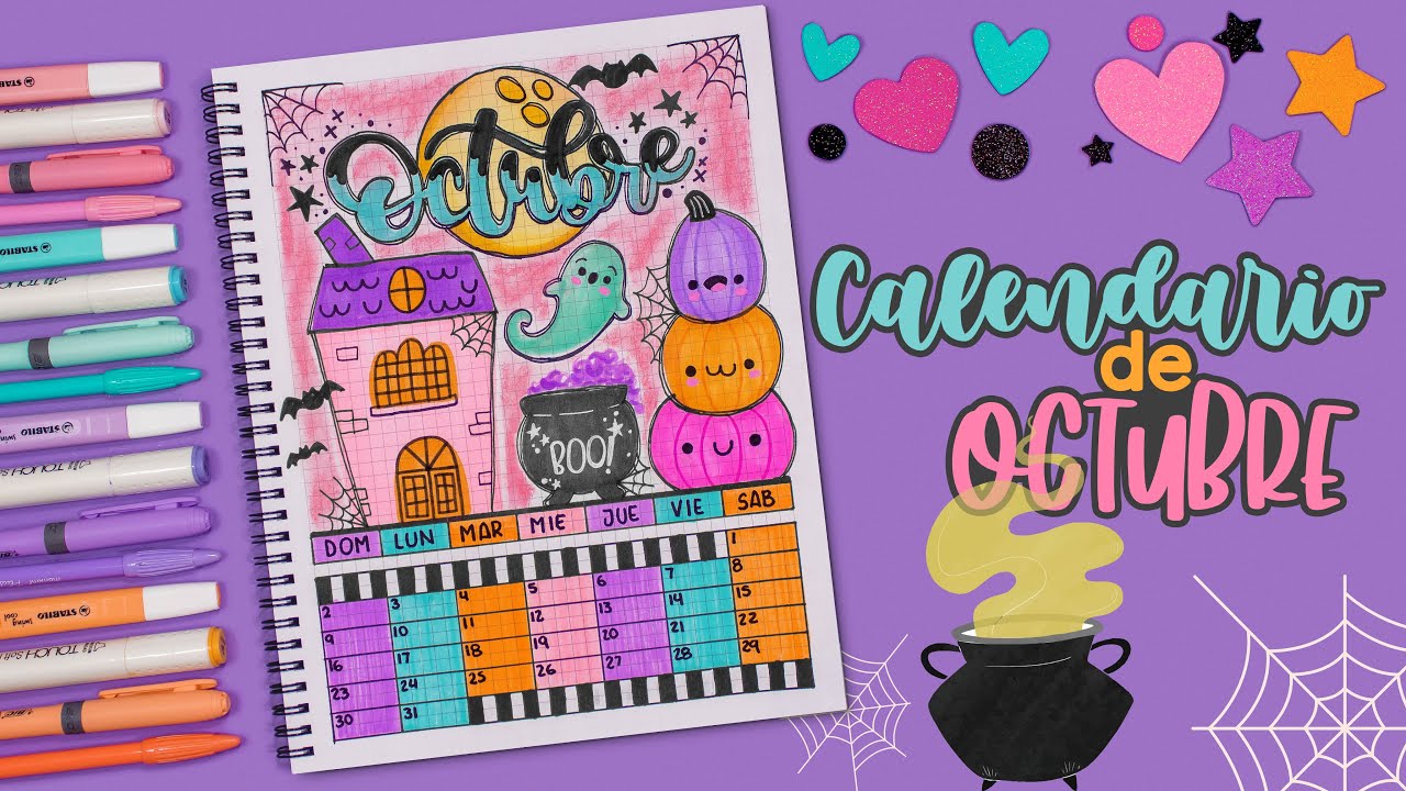 Cómo hacer tu CALENDARIO DE OCTUBRE - BULLET JOURNAL IDEAS