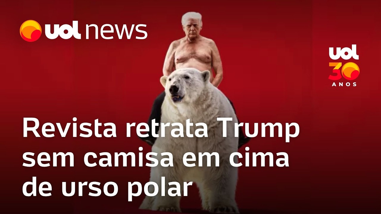 Donald Trump é retratado sem camisa, montado em urso polar, na The Economist: 'Verdadeiro perigo'
