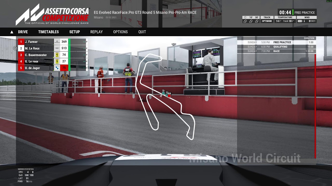 VXR Onboard | Raceface.pro | GT3 | Season 25 | Pro | Round 5 | Misano