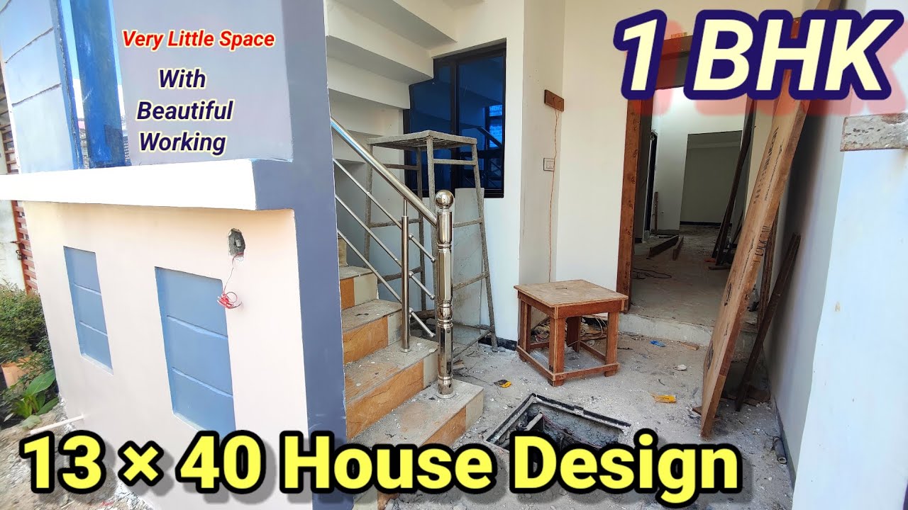 Beautiful! 13 &times; 40 house plan | 13 by 40 feet house design 13*40 house plan