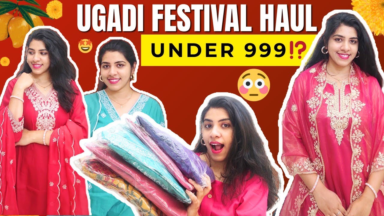 My Ugadi Festival Haul 2026🤩Under Budget🥳  Festive Dresses✨Kurthasets VARSHA VLOGS #ugadi #haulvideo
