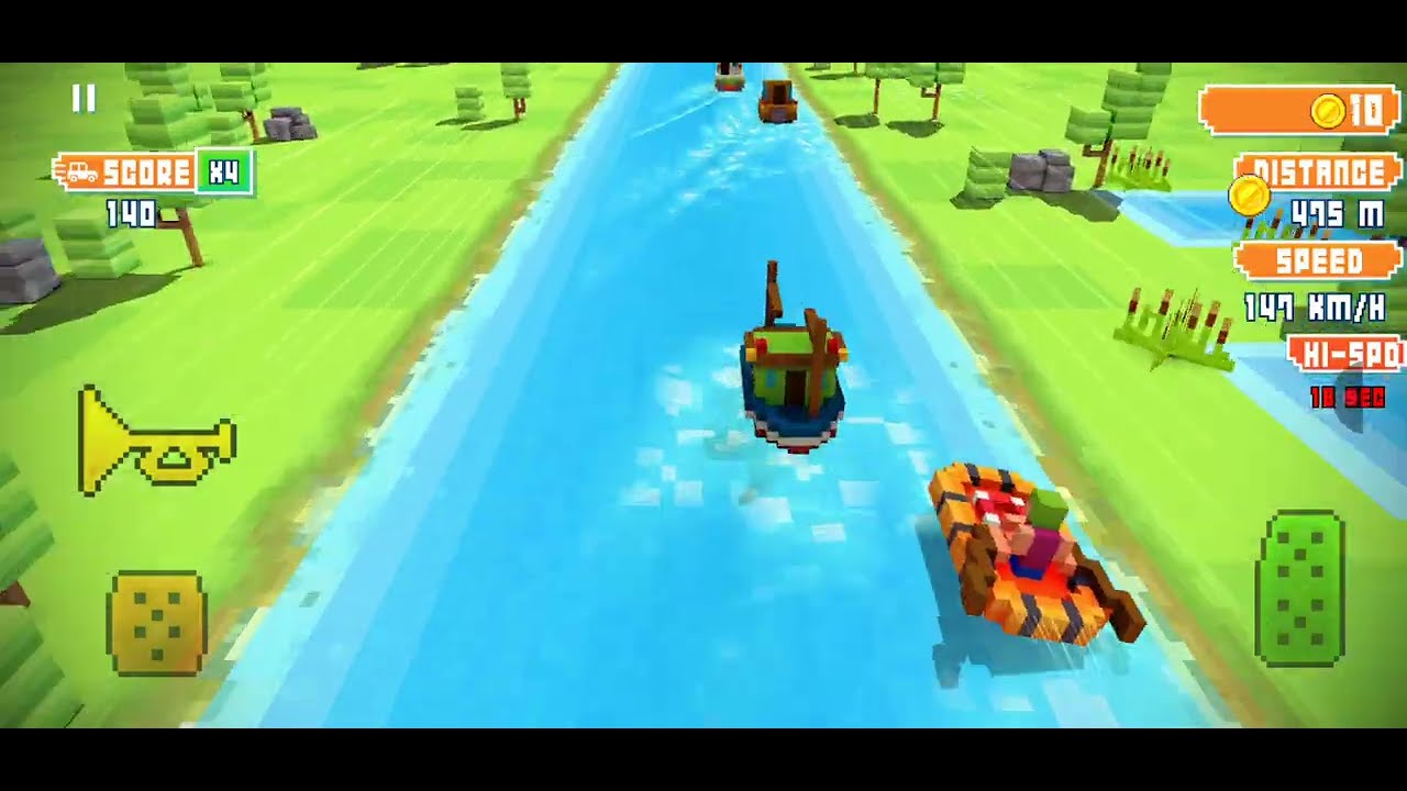 Blocky highway 🛣️ and boat riding aur driving police car 🚨🚗