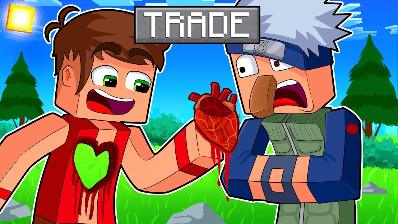 ماين كرافت ولكن اقدر اتقايض بقلوبي !🥰 ( تحديات رحومي ! )🤣👽 - Trade Your Hearts
