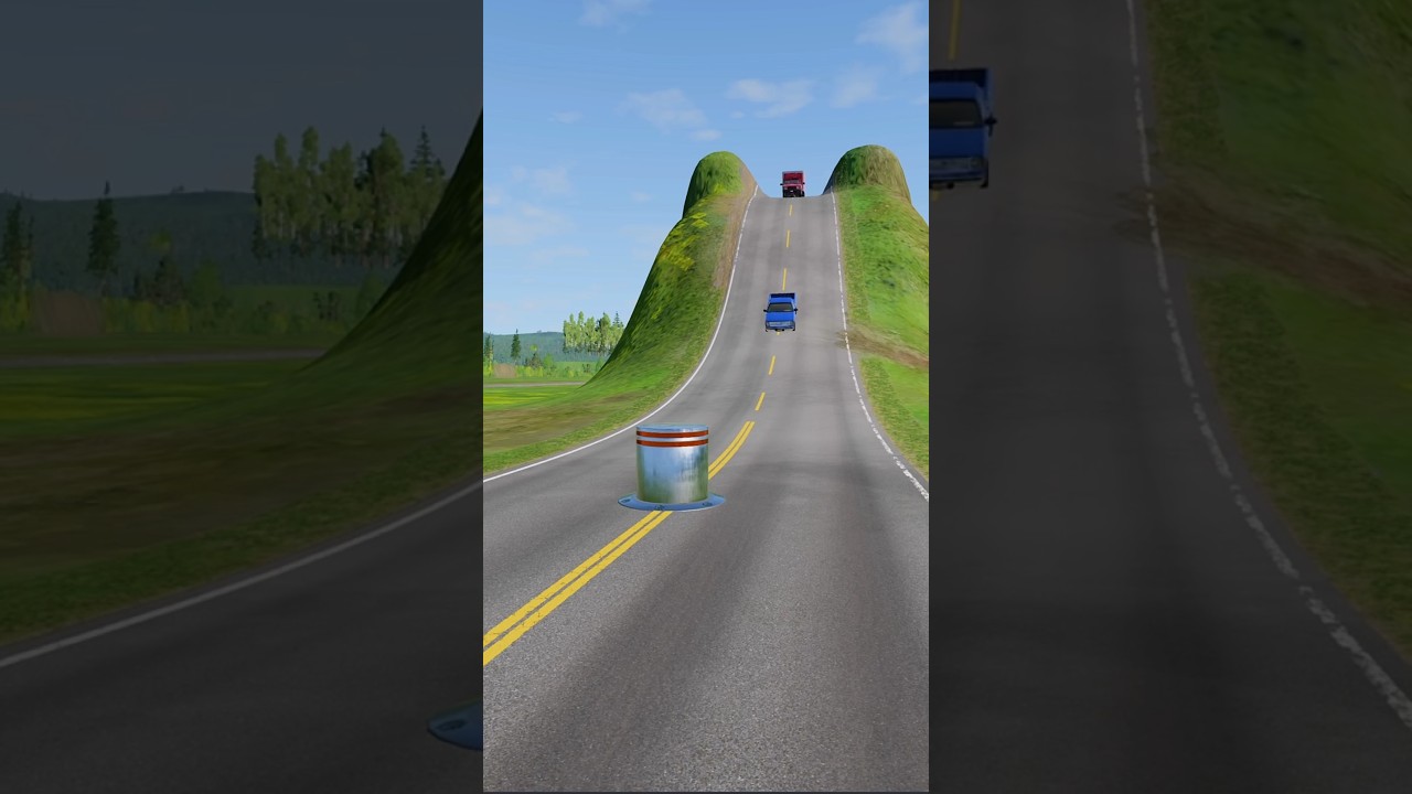 beamng ups & down bollard crashes part 201 #beamngdrive #beamng #trending #youtubeshorts #shorts