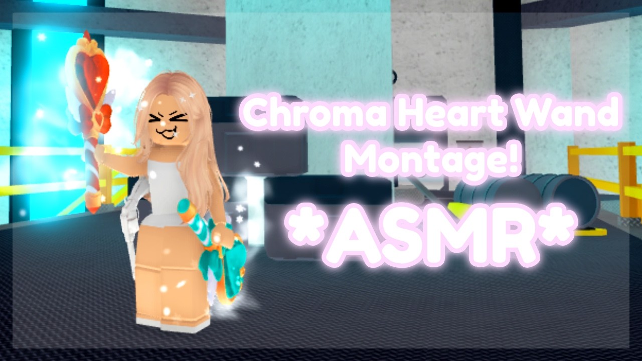 CHROMA HEART WAND MM2 Montage! + Keyboard ASMR! (Murder Mystery 2)