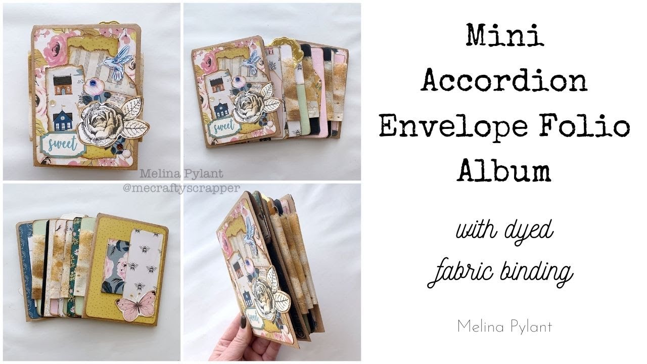 UNIQUE ENVELOPE FOLIO ALBUM with DYED FABRIC ACCORDION BINDING | TUTORIAL