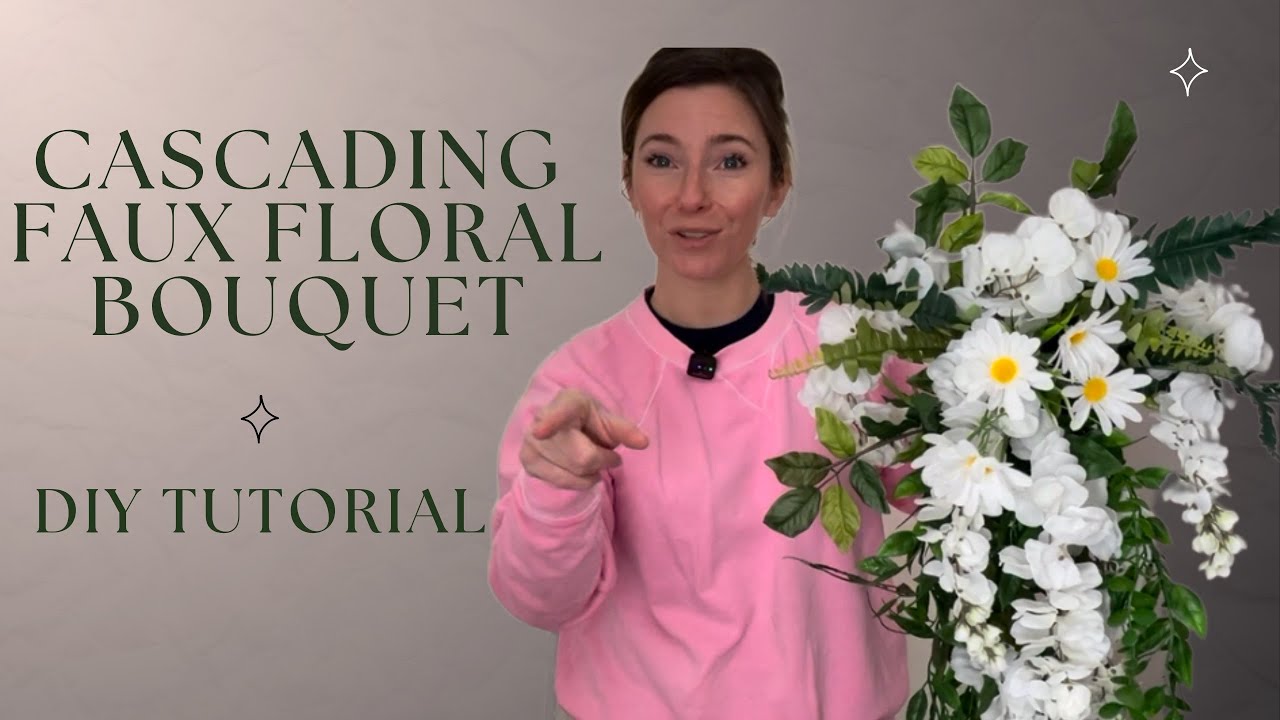Cascading Faux Flower Bouquet Tutorial