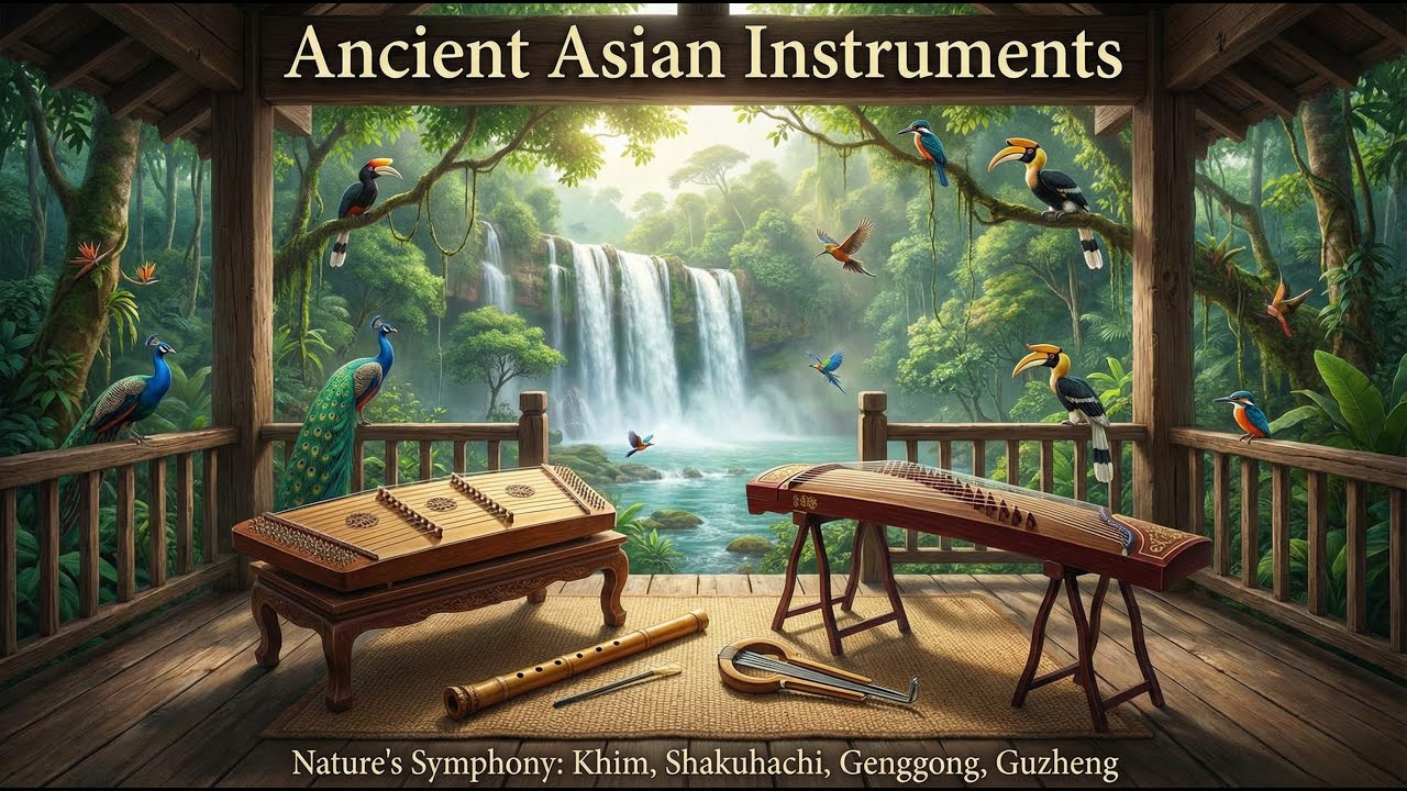 Peaceful Ancient Forest Stream | 4-Phase Ambient Therapy with Asian Instruments