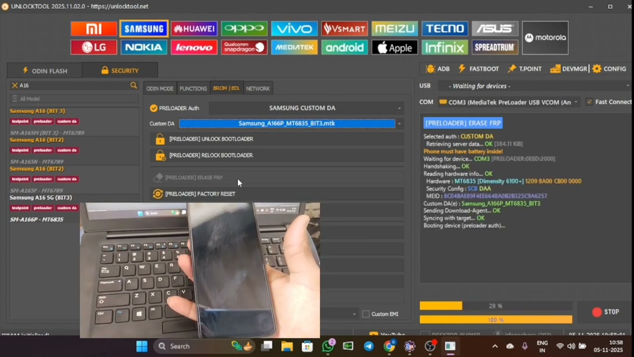 Samsung A16 Frp Remove By UnlockTool A166P Android 15 / How to Remove Samsung Frp Android 15 