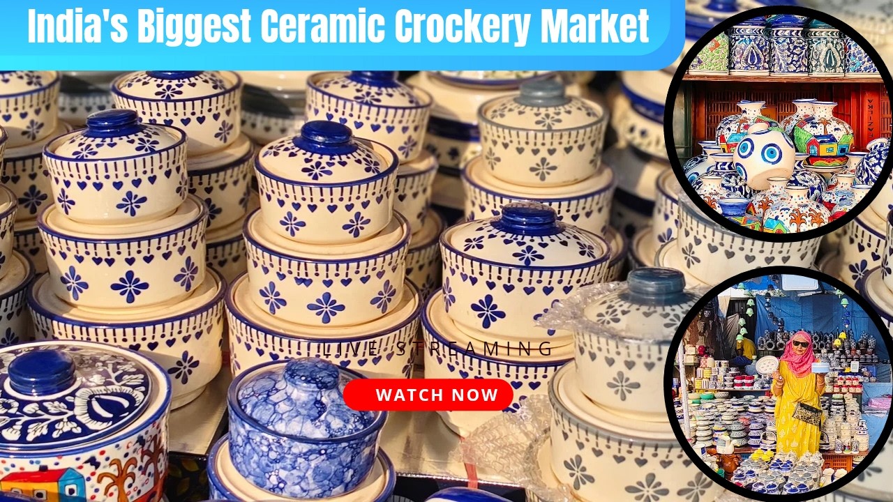 India's Biggest Ceramic Crockery Market | Khurja Wholesale Price | Cheapest Home Decor