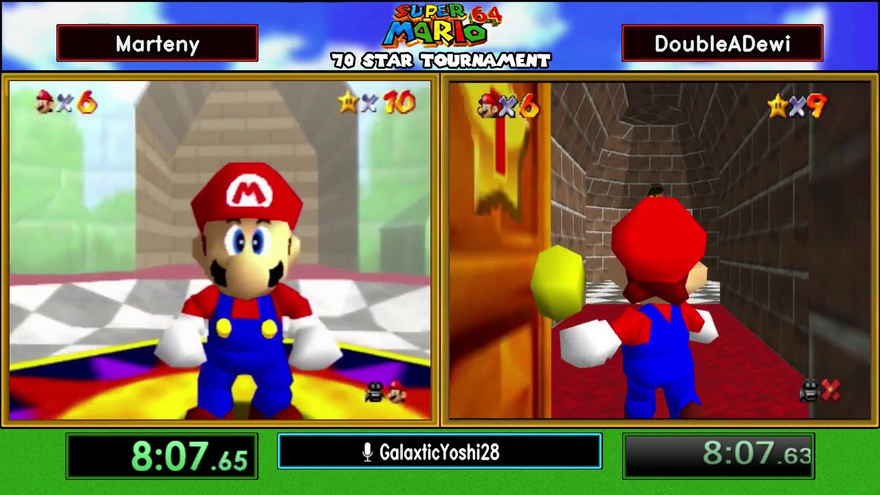 Marteny vs DoubleADewi. SM64 70 Star Tournament 2017