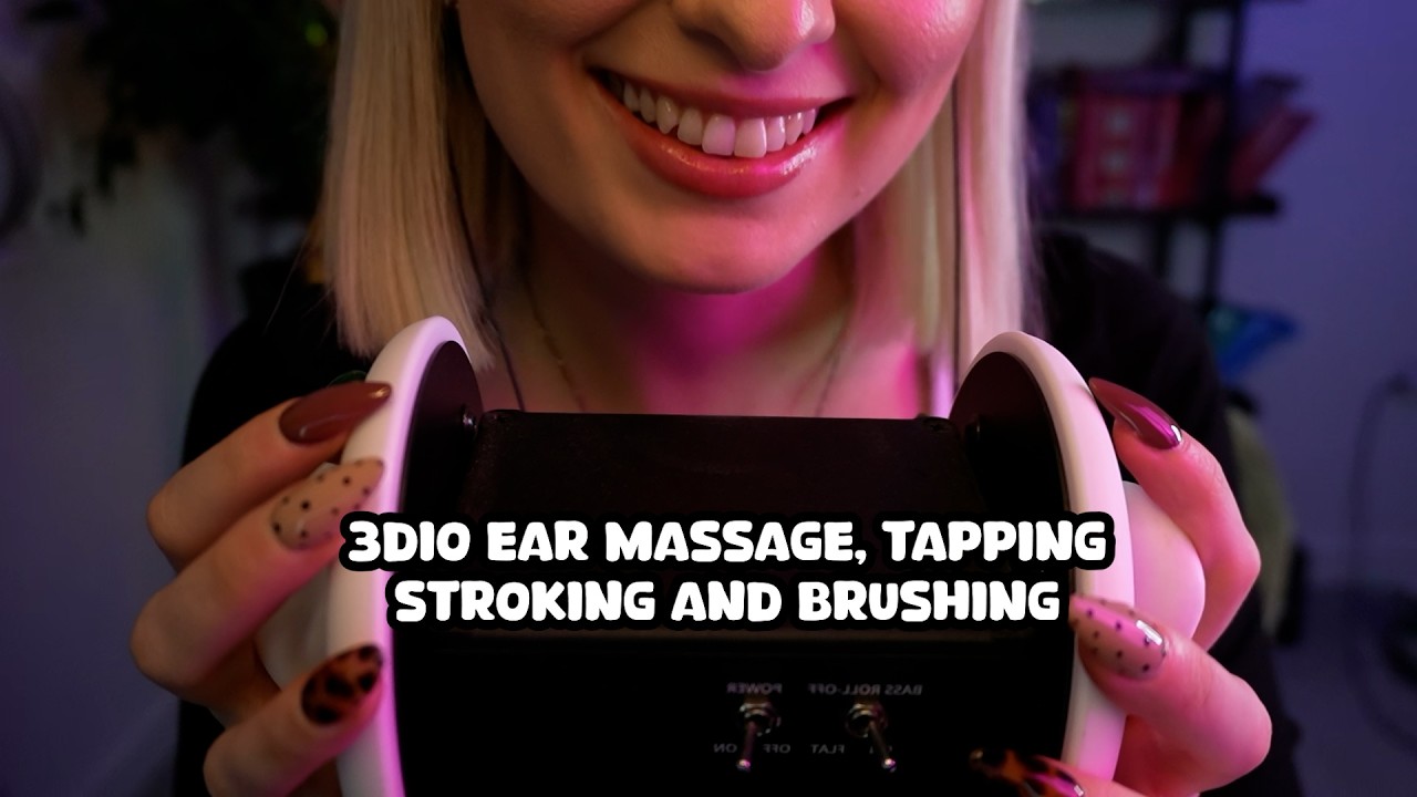 ASMR | 3Dio Intense Tingles!  (Ear massaging, Tapping, Stroking & Brushing)