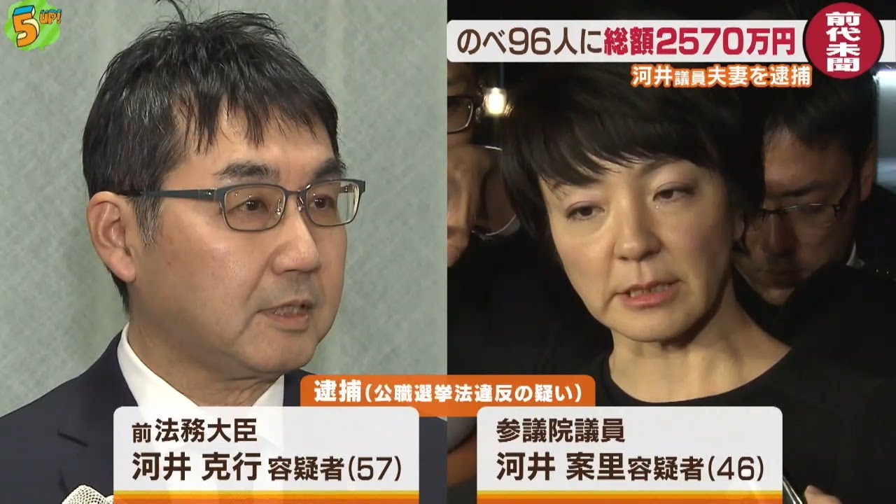 河井議員夫妻を逮捕｜HOME広島ニュース｜2020年6月18日放送