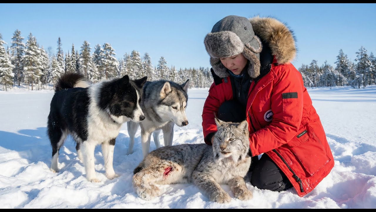 She saved a wounded Arctic lynx collapsing at her fence, silence turned to trust  Yakutia,  71°C