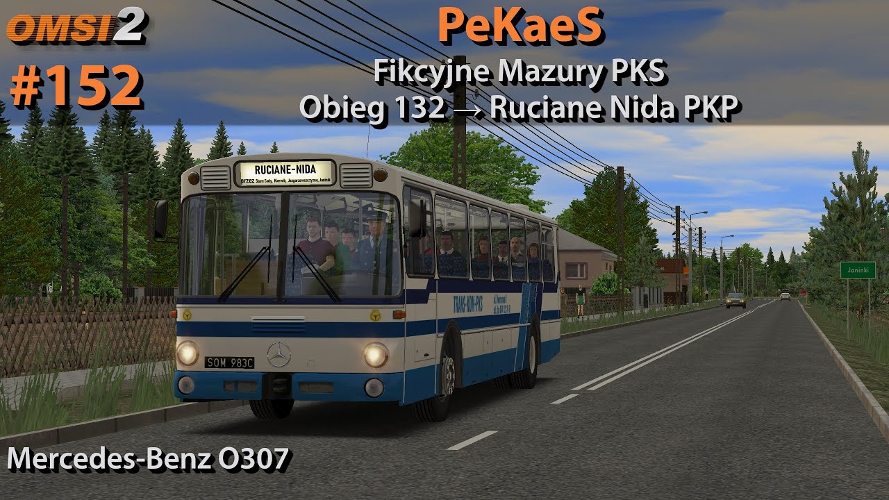 OMSI 2 #152: PeKaeS | Fikcyjne Mazury PKS - Obieg 132 | Mercedes-Benz O307