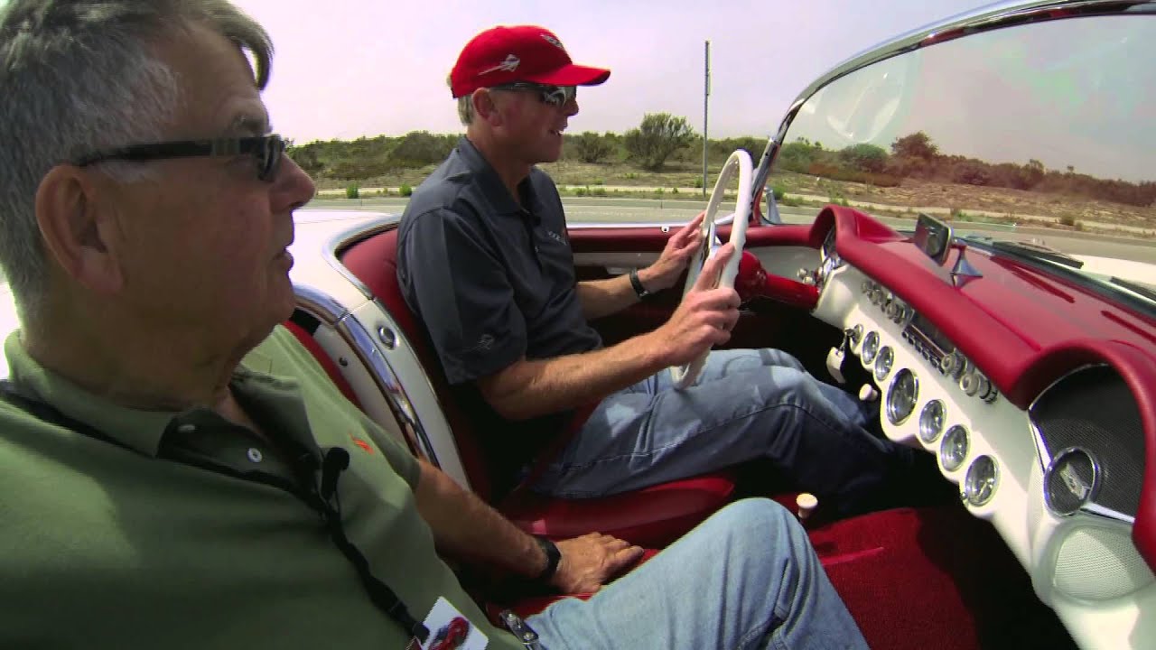 Car Nerds in a 1954 Chevrolet Corvette