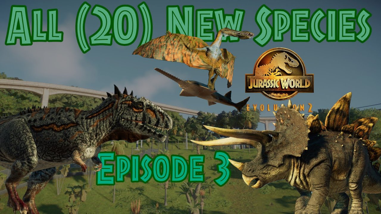 New Species Mod Showcase - Episode 3! - 20 More New Species - 4K - Jurassic World Evolution 2 Mods