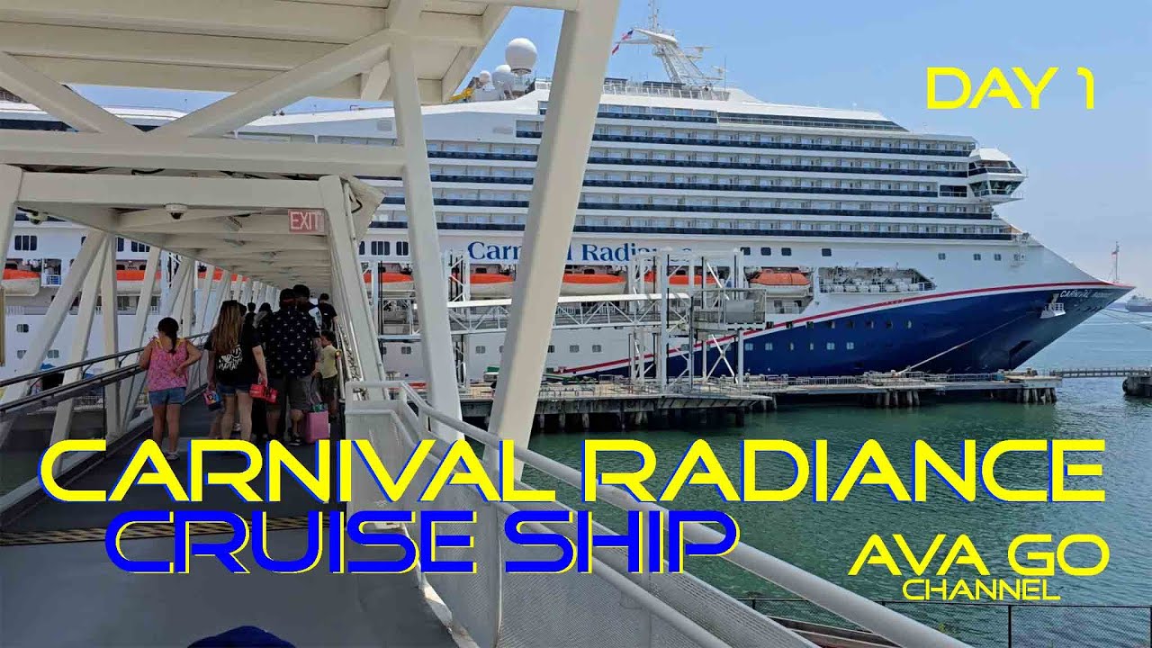 Carnival Radiance Cruise Ship Vacation Day 1 Ava Go Channel