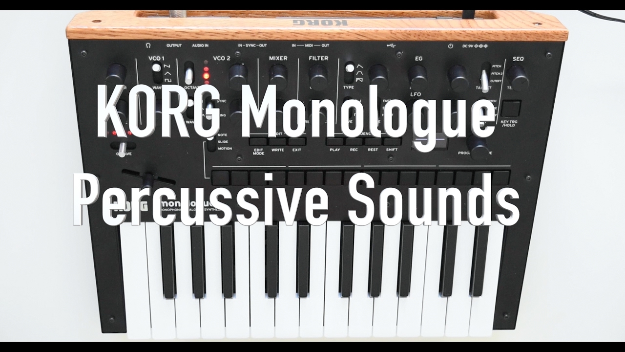 KORG Monologue - Percussive Sounds Tutorial