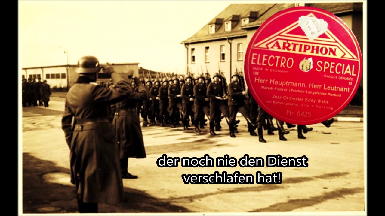 Herr Hauptmann, Herr Leutnant! Marsch Fox, - Erwin Hartung & Orch. Eddy Walis, Berlin, 1931