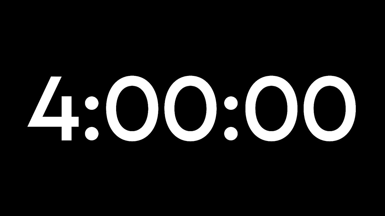 4 Hours Countdown Timer 🔔 | Perfect for Study, Exam & Workout