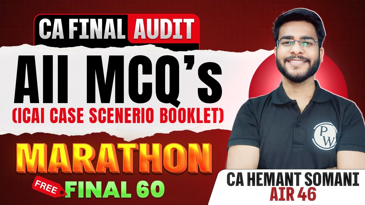 CA Final Audit - MCQ's Marathon | ICAI Case Scenerio Booklet | CA Hemant Somani