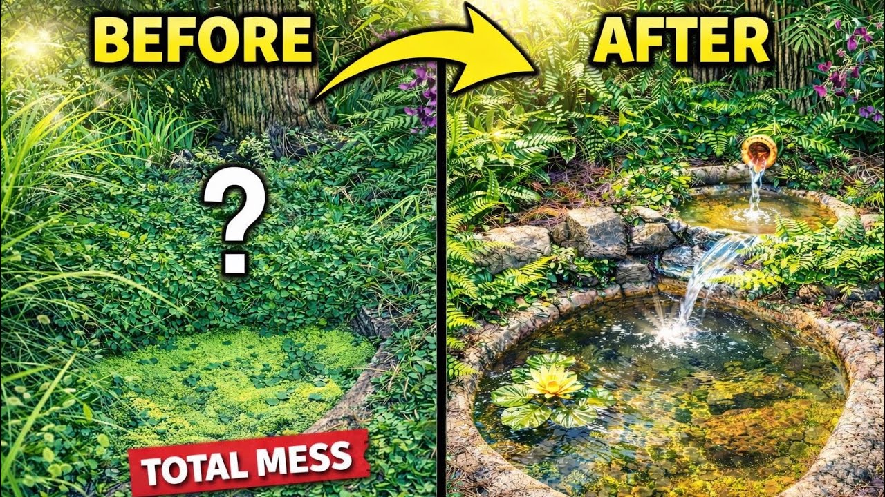 Restoring an Overgrown Garden Pond (Build Timelapse)