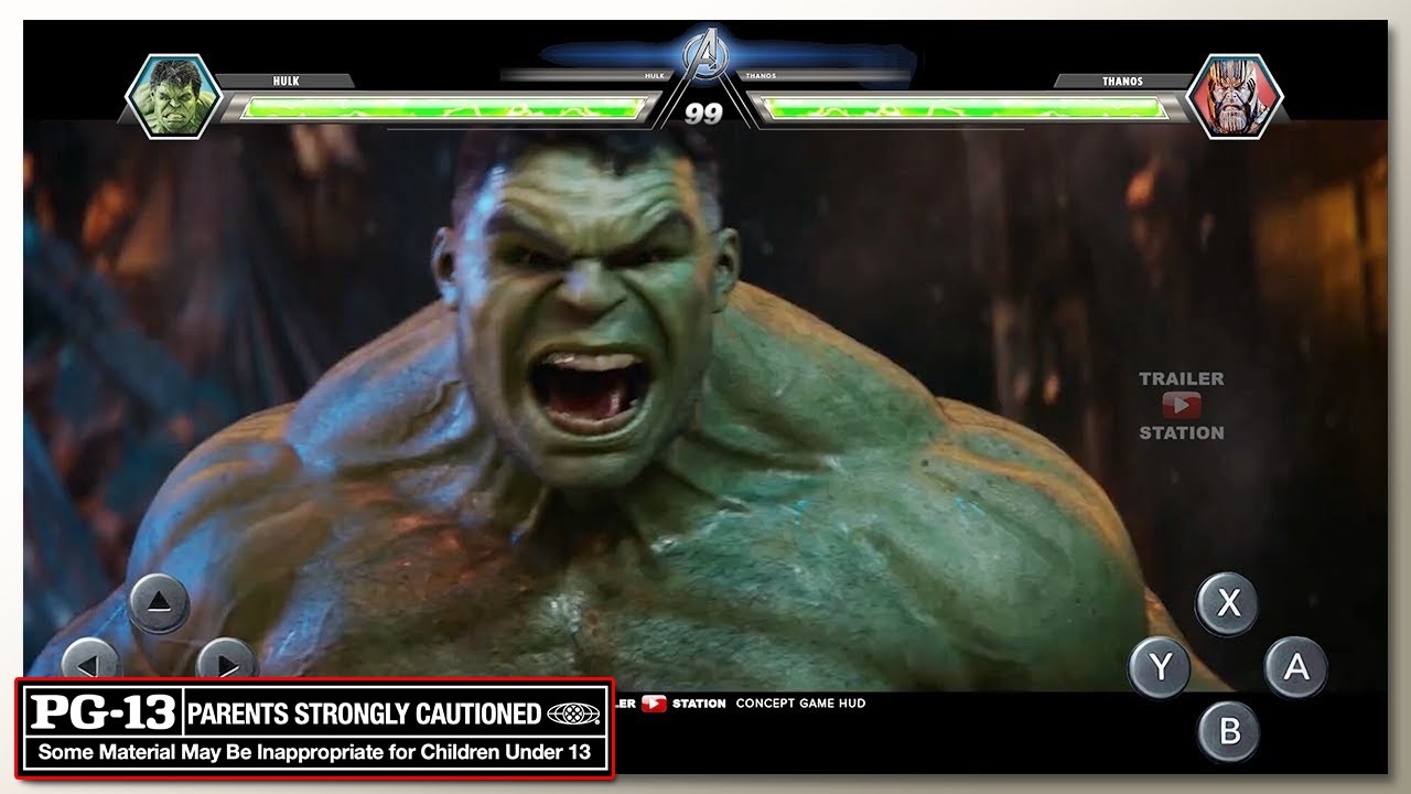 Hulk vs Thanos with Healthbars