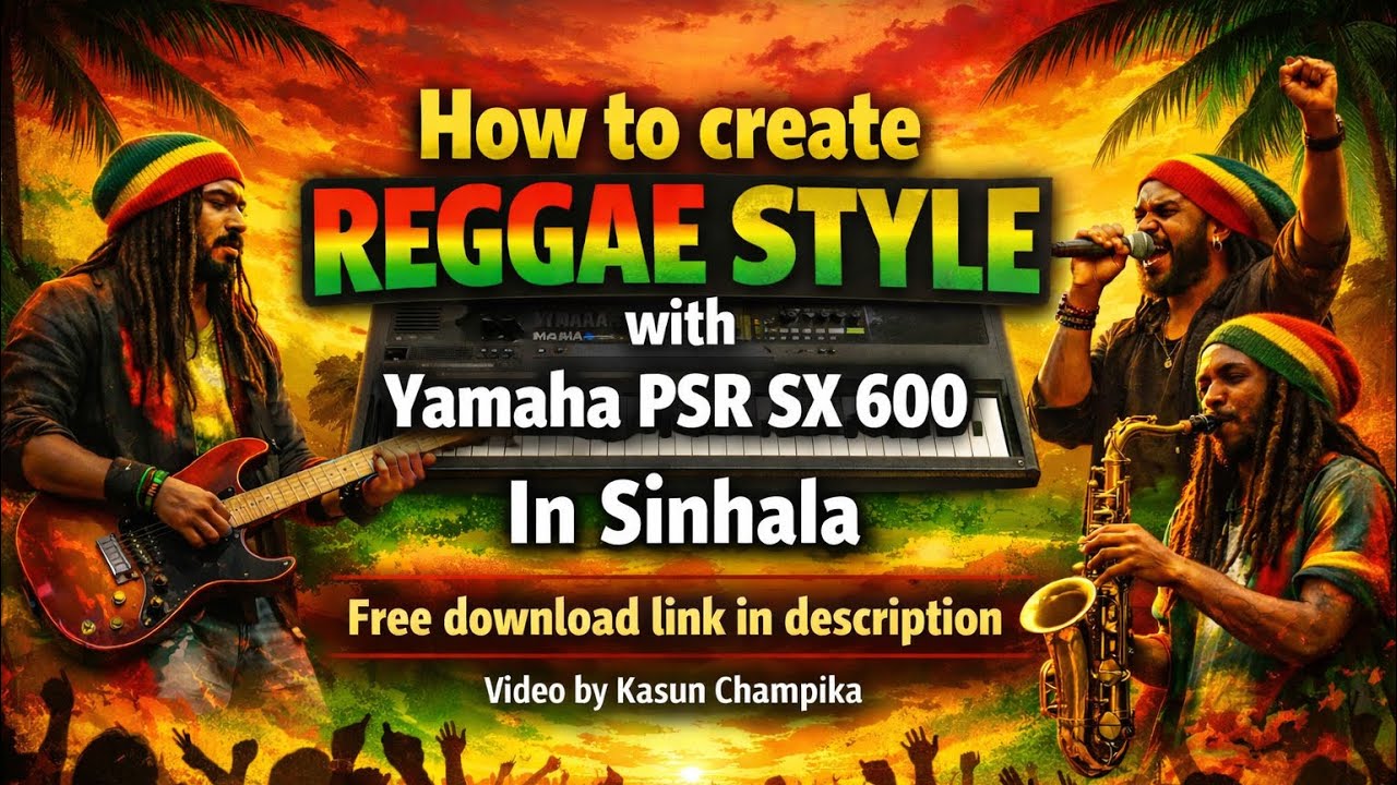How to Create Reggae Style with Yamaha PSR-SX600 | PSR S Series | In Sinhala | Free Download