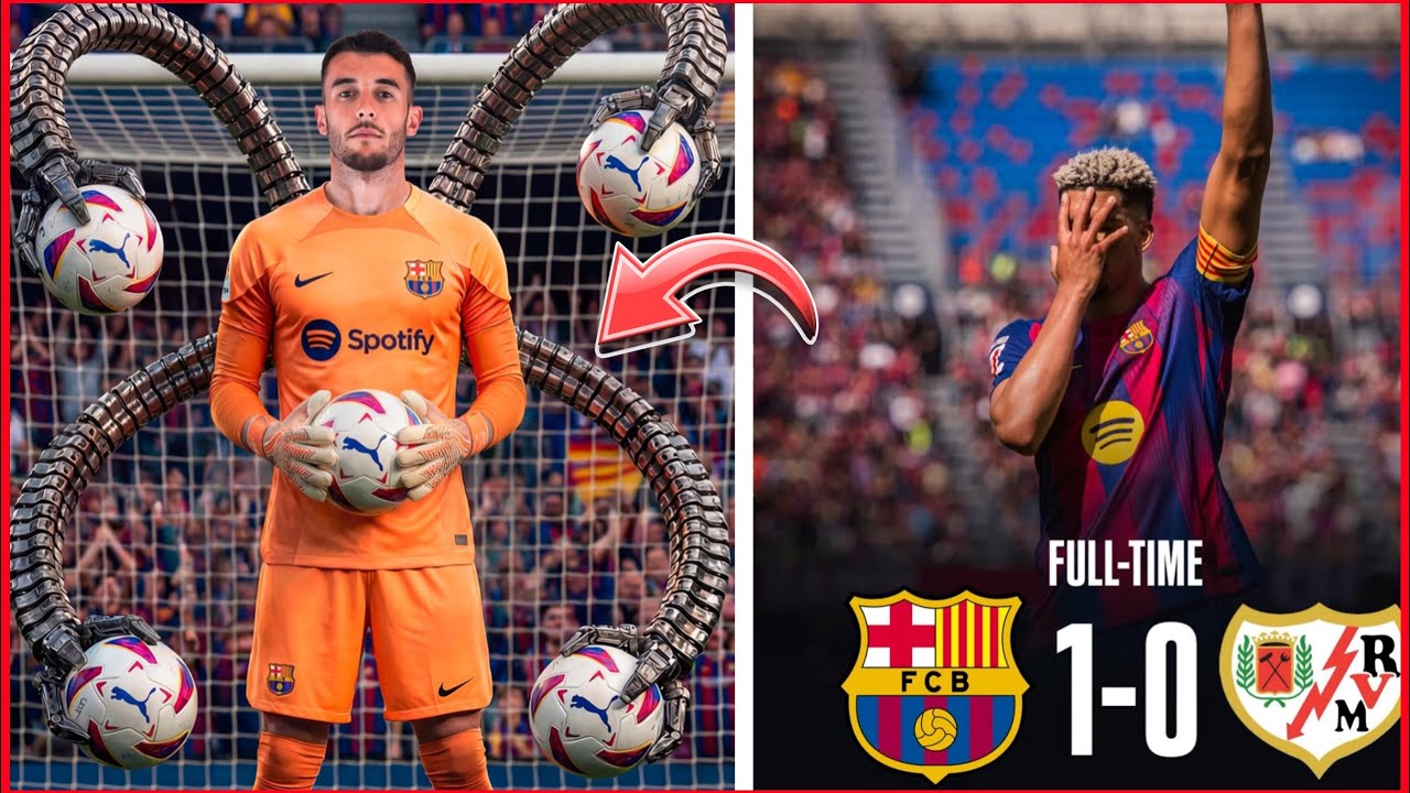 BAR&Ccedil;A 1-0 RAYO ! ARAUJO ET JOAN GARCIA DONNENT 3 POINTS TR&Egrave;S IMPORTANT !